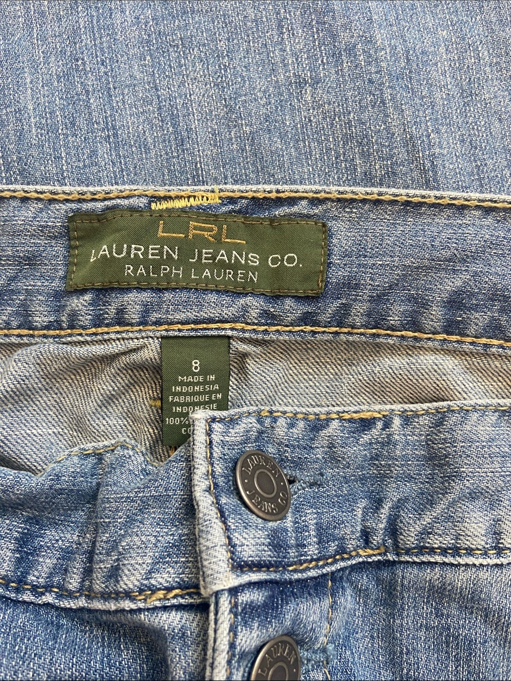 Ralph Lauren Wide Leg Jeans Size 8 - Picture 3 of 4